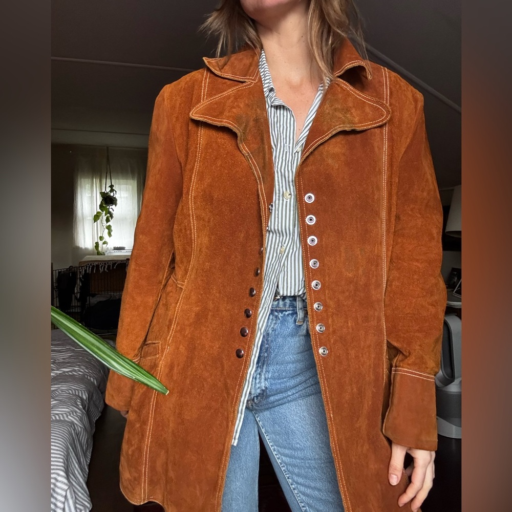 Women's Vintage 70s Brown Suede Jacket